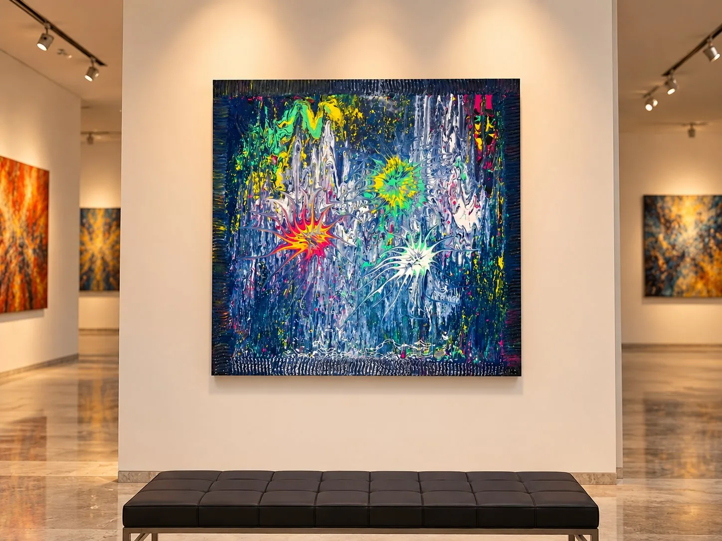 Werk AG-73 – Sternblüten über dem Gebirge – in einer Galerie
