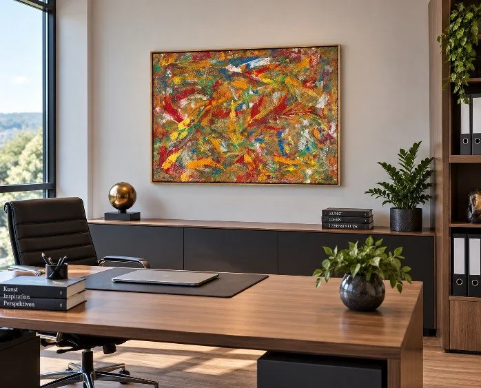 Werk B-80 – Bausteine der Farben – in einem Büro